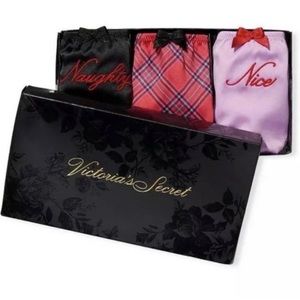 Victoria's Secret Satin & Mesh Cheeky
Panty 3-Pack Boxed Set
